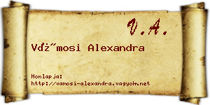 Vámosi Alexandra névjegykártya