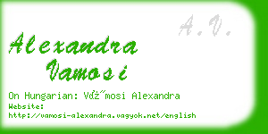 alexandra vamosi business card